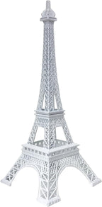 allgala 19 Inch 48CM Eiffel Tower Statue Decor Alloy Metal-White (EF19-86191)