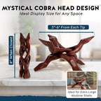 Alternative Imagination Wooden Tripod Stand - 8 Inch Display Stand For Home Decor, Abalone Shell, Crystal Ball and More
