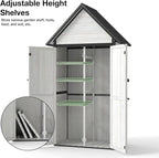 Outdoor Storage Shed with Strongest Metal Frame, Storage Cabinet with Floor, Weatherproof Tool Shed with Adjustable Shelfs, Lockable Metal Garden Shed Steel for Backyard Patio (Off-White)