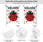 Insect Garden Flag Vertical Double Sided Outdoor Yard Flags 12.5x18 Inch Burlap Banners for House Lawn