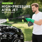 Cordless Pressure Washer Battery Powered, 10 Speed Adjustment, 990PSI Portable Power Washer, with 6-in-1 Nozzle, 16.4FT High-Elastic Hose, 21V Battery&Charger for Home, Car, Garden, Patio, Floor