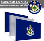FLAGWIN Maine Flag 3x5 FT - 3 Ply Double Sided Polyester Maine State Flag with Brass Grommets - Vivid Color and Fade Proof State of Maine Flags 3x5 Outdoor