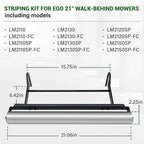 21inch Mower Striping Stainless Steel Kit Easy Install for EGO 21inch Walk Behind Mowers Instantly Upgrade Your Lawn to Professional Looking Stripes ﻿