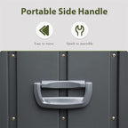Heavy-Duty Outdoor Metal Storage Box Dark Gray Lockable Water-Resistant Deck Box for Patio Garden Tools Organization Rust-Resistant Outside Storage Box (120 Gallon)