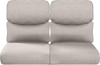 Pop 22x25/22x24 Outdoor Seat Cushions Set of 2 - Comfortable High Back Water-Resistant Patio Wicker Chairs Cushion for Dining Rocker Glider Loveseat Couch Sectional Sofa - Beige/Smile