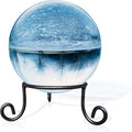 Black Iron Gazing Globe Stand, Wrought Iron Sphere Holder, Crystal Ball and Glass Bowl Display Stand, Metal Egg Holder 4.5inches x 2inches