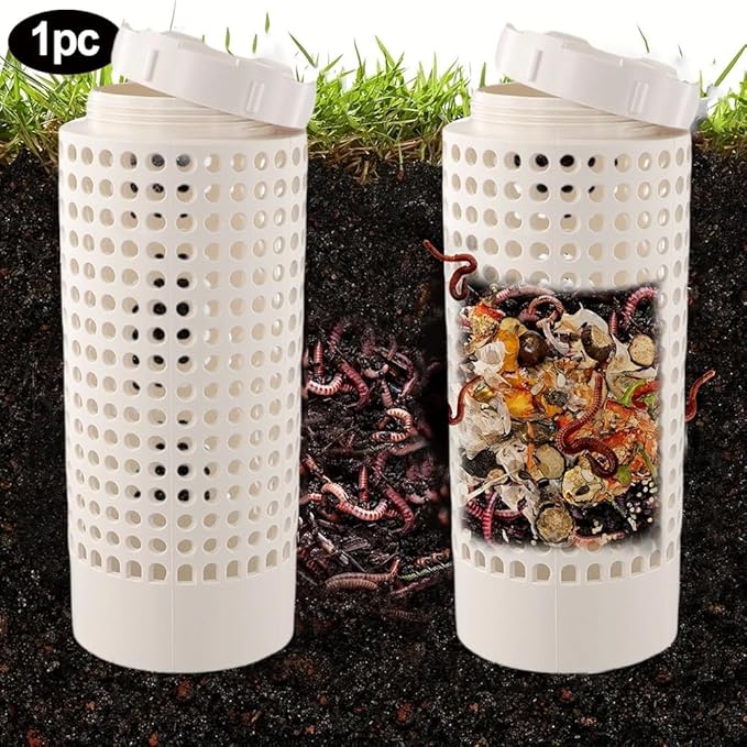 Inground Farm Composter, Outdoor Farm Compost Bin for Reducing Kitchen Food Waste, Raised Garden Beds and Yards, 12 x 6 x 6 inches, Sustainable Gardening Tool Worm Composter (3)