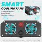24V 2000W Pure Sine Wave Power Inverter 24V DC to 120V AC Converter for Car, Truck, Home, Vehicles,Boat, Car Power Converter with 2 AC Outlets, USB Ports, LCD Display