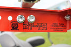 Jungle Jim’s ZTR-TR Zero Turn Mower Trimmer Holder – Adjustable Fit for 1"-2" Roll Bars – Quick Clamp Locking System