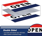 Open Flag for Business Sign 3x5 ft Outdoor, Double Sided 3 Ply Heavy Duty Flag for Businesses, 100% Quality Polyester Vibrant Color Fade Resistant Banner with Brass Grommets 4 Rows Stitches