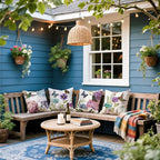 Cirzone Waterproof Outdoor Pillow Covers 18x18 Inch Set of 4 Summer Spring Floral Throw Pillow Covers Spring Outdoor Decor for Patio Furniture Garden Sofa