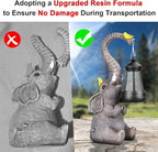Solar Elephant Outdoor Decor Statues Lights, House Warming Gifts for New Home, Outdoor Decor for Yard Art Porch Lawn Balcony, Unique Christmas Birthday Gifts for Mom Grandma Women Wife