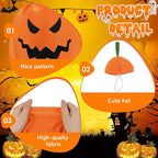 Halloween Goose Outfit,Pumpkin Goose Costume with Hat,Premium Soft Fabric Goose Outfit,Yard Silly Lawn Duck Shirt for 23'' Cement Porch Goose Duck Decorations,Outdoor Patio Yard Lawn Decoration