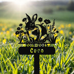 Custom Rabbit Grave Marker,Personalized Bunny Memorial Garden Stake,Pet Memorial Gift,Remembrance Stake,Loss of Bunny,Sympathy Sign Rabbit 16inch