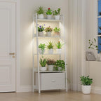 Extra Wide Plant Stand Indoor with Grow Lights, 5 Tiered Heavy Duty Large Plant Shelf, 63" Tall Metal Plant Rack for Multple Plants, Storage Shelves with Steel Frame, Corner Flower Pot Holder for Home