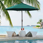 EliteShade USA 10-Year-Non-Fading 9Ft Market Umbrella Patio Umbrella Outdoor Table Umbrella with Ventilation, Forest Green