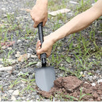 Finidel Folding Shovel, Lightweight with Compass, High Carbon Steel Camping Shovel Survival Shovel - Camping, Adventure, Garden, Emergency (Black) 3-in-1 Multifunction