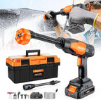 SEALIGHT Cordless Pressure Washer Battery Pressure Washer, 970 PSI Cordless Power Washer with 3.0Ah Battery & 6-in-1 Nozzle & Foam Pot & Carry Box, Portable Power Washer for Home,Yard, Car Wash