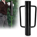 TOPZEA Fence Post Driver, 12LB Heavy Duty T Post Pounder with Ergonomic Handle, 2.7" Inner Dia Steel Posts Hole Diggers Hand Rammer Tool for T Posts, U Channel, Garden& Farm Fencing, Black