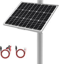 12V Waterproof Solar Battery Trickle Charger & Maintainer - 30 Watts Mono Solar Panel Built-in UltraSmart MPPT Charge Controller + Adjustable Mount Brackets for Pole Dia 1.5-3.0inch/40-80mm
