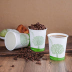 ECOLipak 300 Count Compostable Paper Cups, 8 oz Biodegradable Disposable Paper Coffee Cups with PLA Lined, Eco-friendly Hot Drinking Cups for Party, Picnic,Travel,and Events