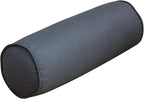 Indoor/Outdoor Bolster Pillows, 16x6 inches Solid Round Lumbar Cylinder Throw Pillows for Outdoor Furnitures, Set of 2, (Black)