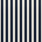 RSH DECOR: Deep Seating Cushion with Pillow Back, 24”x27” Seat, All-Weather Spun Fabric, Water & Fade-Resistant, Outdoor Chair Cushion Set for Patio Furniture, Navy Blue & White Stripe - Made in USA