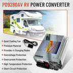 MINJIANG PD9280AV RV Power Converter 12V 80 Amp with Built-in Charge Wizard, Compatible with Inteli-Power 9200 Series Converter/Charger, Fit for Progressive Dynamics PD9280, for RV Camper