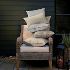 LVTXIII Outdoor Throw Pillows 20x20 Patio Waterproof Square Pillows with Piping Fade Resistant Accent Pillow for Spring Summer Garden Decoration, Set of 2, Strip Grey