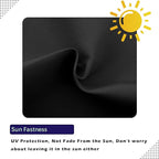 idee-home Outdoor Pillows with Inserts Included, Patio Outside Square Pillows Waterproof Set of 2, 18 x 18 inch Black