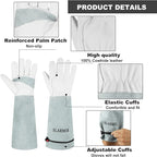 Long Gardening-Gloves Women/Men-Thorn proof Rose Pruning Heavy Duty Gauntlet-XL