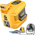 Real 200W Portable Power Inverter Compatible with DeWALT 20V, LIVOWALNY Outdoor Generato Battery Converter 2 USB & AC Battery Powered Outlet, DC 20V to AC 110V-120V Power Station (Tool Only)
