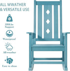 Oversized Rocking Chair, Outdoor Rocking Chair for Adults, All Weather Resistant Porch Rocker for Lawn Garden, 350lbs Weight Capacity
