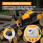 Cordless Chainsaw 16 inch 40V (2 x 20V MAX),Compatible for Dewalt Battery, Auto-Oiler, Brushless Hand-held Chain Saw for Wood Cutting, Battery Tree Saw for Tree Trimming/Pruning(Tool Only)