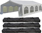 DELTA 26'x20' Budget PE Party Tent + (3) Long Storage Bags, Tents for Parties Outdoor Large Commercial Canopy Wedding Event Tent with Removable Sidewalls for Patio Outdoor Events