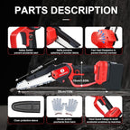 Cordless Mini Chainsaw 6 Inch for Milwaukee 18V M18 (No Battery), Brushless Portable Electric Chain Saw Tool for M18, Small Handheld Chainsaw for Pruning Shear Branch Wood Cutting Tree