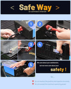 Ampeak 2000W Power Inverter 12V to 110V, 89.37% High Efficiency Modified Sine Wave Inverter with 3 AC Outlets & Dual USB, for RV Truck Camping & Home Emergency Use (4000W Peak)