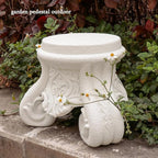 Outdoor Pedestal Stand for Garden Decor - ClassicalL Plinth Pedestal Stand for Statues, Decorative Garden Pedestals and Statue Stand,12" Tall