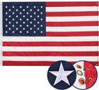 American Flag 5x8 Ft, Five Brass Grommets Multipurpose US Flag, Embroidered Stars, Sewn Stripes, Outdoor Heavy Duty Durable USA Flags, Hanging Indoor/Bedroom/Room/Wall American Flag