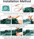 2 PCS 72 Gallon Yard Waste Bags, Reusable Lawn and Leaf Bags Heavy Duty Garden Bags with 2 Pair Gloves for Clean Up Outdoor Debris Leaves Grass Clippings