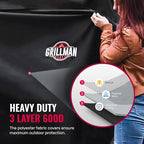 Grill Cover by Grillman, Black, 30 Inch, BBQ Outdoor Grill Covers, Charcoal & Gas Grills, Waterproof, Rip-Proof, Weather-Resistant, Anti-UV, Barbecue Cover for Weber, Genesis, Charbroil, Nexgrill, etc