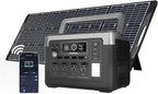 OUKITEL P1000 PLUS 1800W Power Station with 100W Solar Panel(Peak 3600W), 1024Wh Solar Generator 1200W Fast Charging APP Control Emergency LiFePO4 Battery for Home Backup Camping RVs