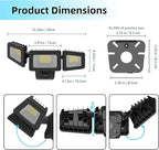 LED Flood Lights Outdoor 120W, 12000lm LED Security Light, High Brightness 4500K Warm White Light with IP66 Waterproof Exterior Floodlights for Yard, Garden,Playground