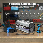4000 Watt Power Inverter, Car Inverter 24V DC to 110V/120V AC Converter with LCD Display, 4 AC Outlets, USB Port & Remote Controller for RV, Truck, Off-Grid Solar System
