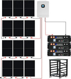 ECO-WORTHY Home Off-Grid Solar Power System: 10KW 120V/240V Output+ 15.36kWh UL1973&UL9540A Certified Lithium Battery (3 * 48V100Ah)+ 4920W Solar Panel (12 * 410W)，Complete Off-Grid Solar Kit