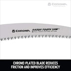 Corona Tools 13-Inch RazorTOOTH Pruning Saw | Tree Saw Designed for Single-Hand Use | Curved Blade Hand Saw | Cuts Branches up to 7" in Diameter | RS 7120