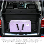 4 Pcs 24 Gallon Large Moving Bags with Zipper and Handles Foldable Storage Duffle Bags Heavy Duty Extra Large Totes for College Dorm Travel Clothes Blankets Bedding Moving (Purple)