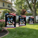 America 250 Years Garden Flag,250th Anniversary USA Double-Sided Cotton Linen Flags with Eagle Design,1776-2026 No Kings of Freedom(A_2.33 x 3.33 ft)