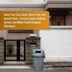 95-96 Gallon Extra-Large Black Garbage Can Liners, Heavy-Duty Trash Bags, 50 Bags, 1.5 Mil Thick, Ideal for Commercial & Home Use