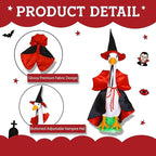 Lawn Goose Outfit – Glossy Cape & Adjustable Hat for 23″ Goose Statue – Halloween & Vampire & USA Flag Costume